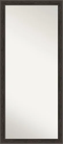 Vista 8 de Amanti Art Espejo de longitud completa no biselado (64.5 x 28.5 pulgadas), marco marrón medio Alta - Espejo de piso, espejo de pared, marrón