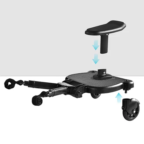 Vista 3 de Tabla universal para cochecito de bebé con accesorio de asiento, conectores para cochecito de bebé, versátil y práctico, ideal para viajar, ir