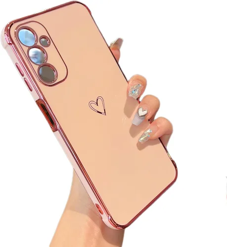 Vista 55 de ZTOFERA Funda diseñada para Google Pixel 7a, bonito diseño de corazones de amor con borde chapado y protección de lente de cámara, para Google Pixel