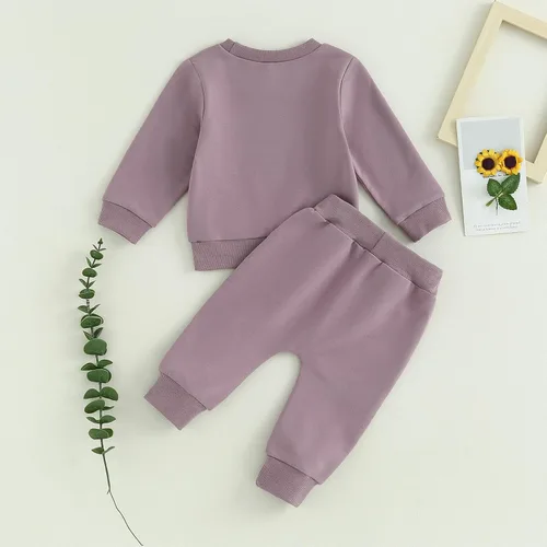 Vista 6 de FYBITBO 2 piezas de ropa de otoño e invierno para bebé niña, sudadera con capucha y pantalones de camuflaje, conjuntos de ropa
