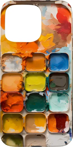 Vista 31 de Pinturas de acuarela y paleta de pintura, funda colorida para el iPhone 17