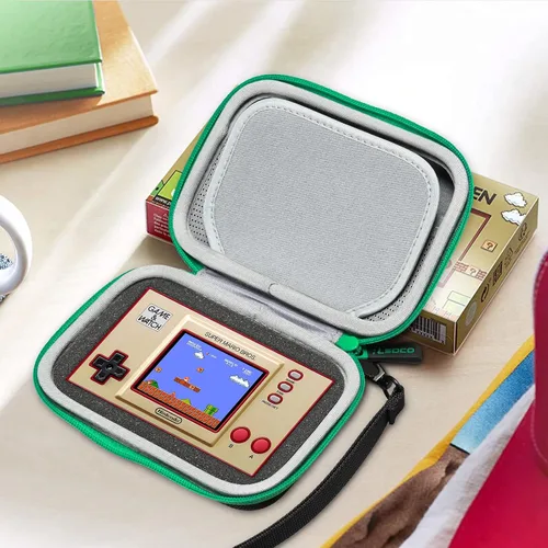 Vista 5 de RLSOCO Funda de transporte para Nintendo Game & Watch La leyenda de ZeldaSuper Mario (verde)