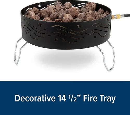 Vista 7 de Camco Fogata de propano portátil Cuenta con manguera de 8 pies y regulador ajustable Ideal para campamentos con restricciones de fuego (58047)