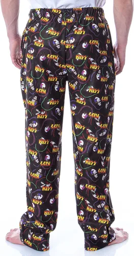 Vista 4 de KISS - Pantalones de pijama para hombre con estampado de miembros para dormir