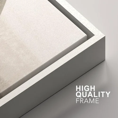 Vista 16 de SIGNFORD - Set de obras de arte en lienzo enmarcado para pared, ilustraciones abstractas de neblina del desierto en tonos neutros beige y marrón