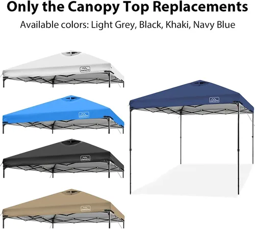 Vista 3 de KAMPKEEPER Cubierta de Repuesto Superior para Carpa Toldo Emergente con Ventilación de Aire y Correa Elástica Ajustable, Poliéster Resistente a Azul