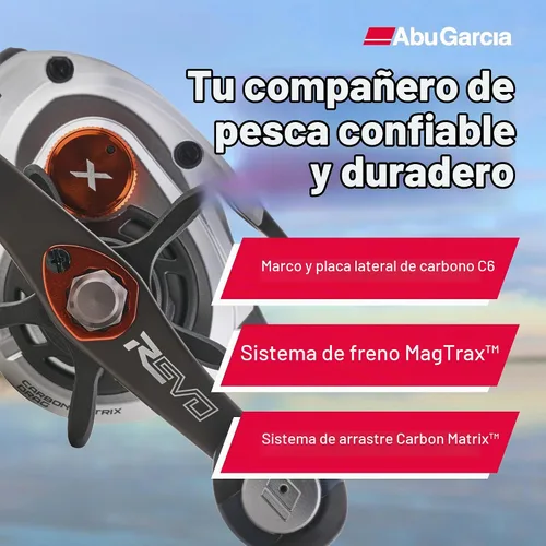 Vista 3 de Abu Garcia Revo X Carrete de Pesca Baitcast de Perfil Bajo