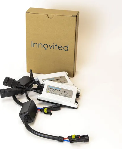 Vista 2 de Innovited Bombilla de xenón HID H1 10000K x 1 par con 2 balastos digitales platino de 55 W (azul océano)