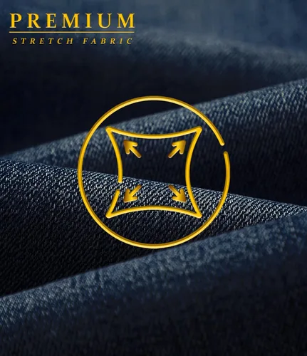 Vista 7 de ETHANOL Jeans de punto elástico recto súper cómodo para hombre de cinco bolsillos