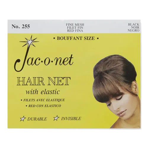 Vista 9 de Red para el cabello Jac-O-Net Tiny Mesh Bouffant/Tamaño Grande, Blanco, 1 red por paquete [1 paquete]