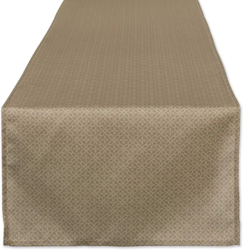 Vista 17 de DII Colección de mesa reutilizable para interior/exterior enrejado tonal, lavable a máquina, camino de mesa, 14x72, alcachofa