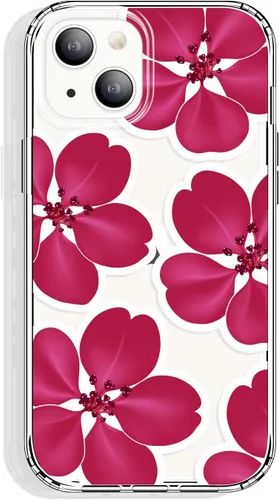 Vista 12 de GYZYA Funda transparente para iPhone 14 y iPhone 13 de 6.1 pulgadas con diseño de patrón, funda protectora delgada de TPU + parachoques a prueba