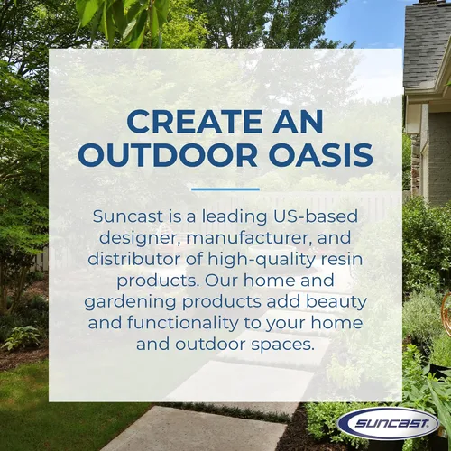 Vista 10 de Suncast Paquete de 2 cajas de almacenamiento pequeñas de 22 galones para interiores o exteriores, con atractivo asiento de banco y tapa reforzada