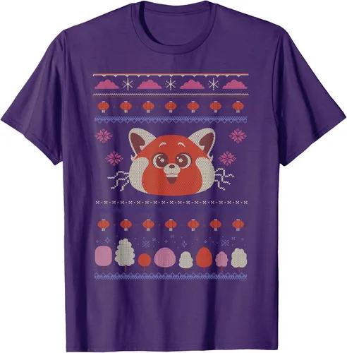 Vista 4 de Disney and Pixar's Turning Red Panda - Suéter feo de Navidad, Negro, S