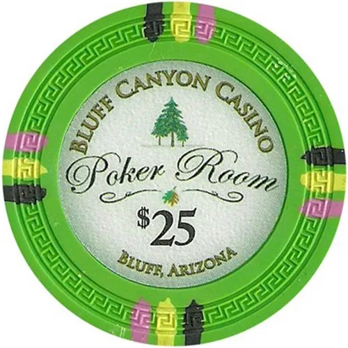 Vista 5 de Claysmith Gaming Bluff Canyon Poker Chip - Compuesto de arcilla pesada de 0.48 oz, paquete de 50