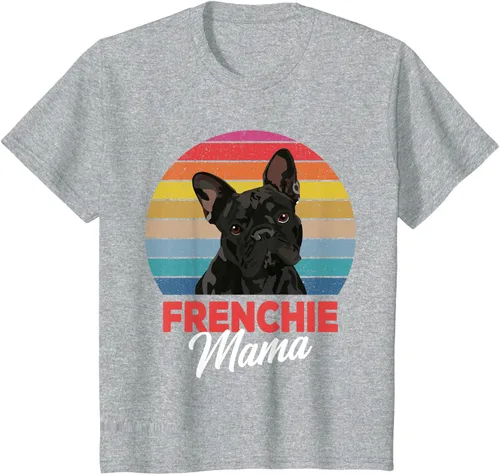 Vista 59 de Frenchie Mama - Camiseta divertida de regalo para niñas y perros Bulldog Francés, Negro, S