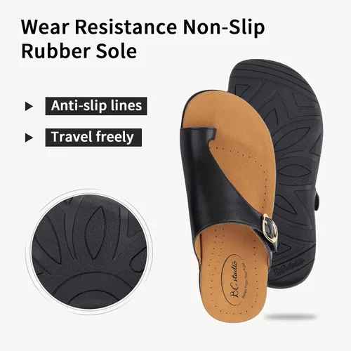 Vista 5 de BCSTUDIO Sandalias ortopédicas para mujer con soporte para el arco, cómodas sandalias ortopédicas de verano para caminar, informales, elegantes