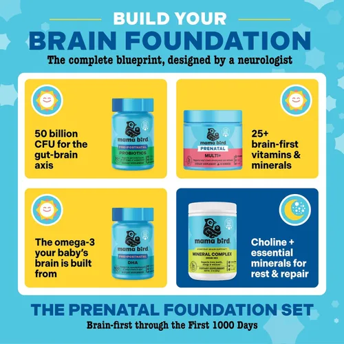 Vista 9 de Best Nest Wellness Mama Bird - Gomitas prenatales Multi+ (30 porciones) Multivitamínico sin hierro - Sabor a fresa - Metilfolato - Salud del cerebro