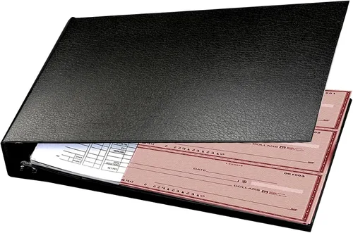 Vista 3 de Office Werks - Carpeta prémium de 7 anillos para cheques comerciales, capacidad de 600 cheques para hojas de 9 x 13 pulgadas, elegante funda