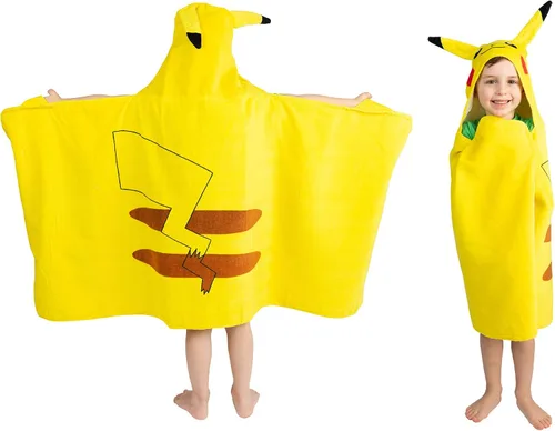 Vista 2 de Franco Pokemon Pikachu - Toalla con capucha + toalla de playa Pokemon