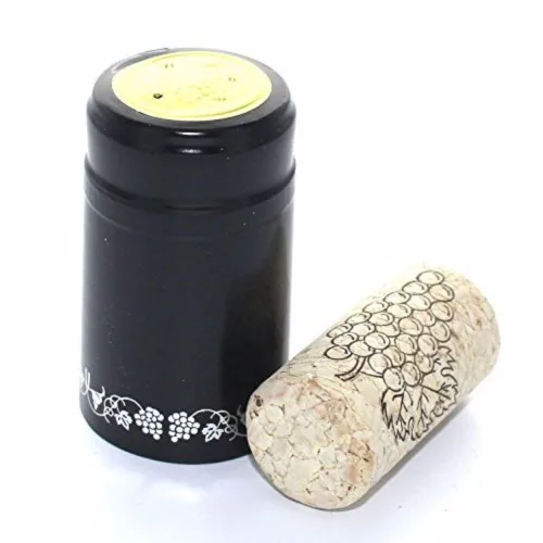 Vista 2 de Home Brew Ohio Paquete profesional de corcho-PVC (negro con uvas plateadas)