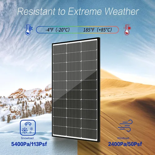 Vista 5 de JJN Panel solar de 100 W, paneles solares de 12 voltios de alta eficiencia tipo N 16BB, módulo de carga fotovoltaica de alta tasa de conversión
