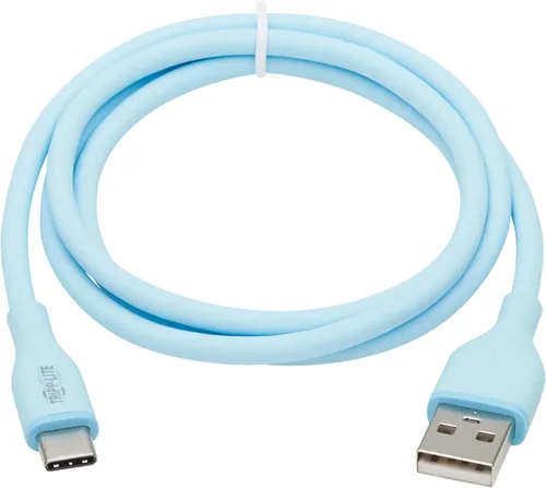 Vista 2 de Tripp Lite Safe-IT - Cable de carga USB-A a USB-C para iPhone, iPad, Android y más, de hombre a hombre, carga de 60 W, ultra flexible, certificado