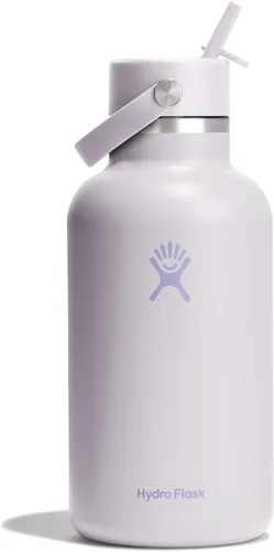 Vista 124 de Hydro Flask Botella de agua – Acero inoxidable aislado – Tapa flexible con popote de boca ancha, antiderrames, a prueba de fugas y recargable