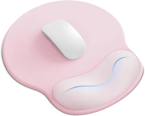 Vista 21 de Alfombrilla de mouse con reposamuñecas, ergonómicas para escritorio, alfombrilla de mouse antideslizante para oficina con soporte de muñeca de gel
