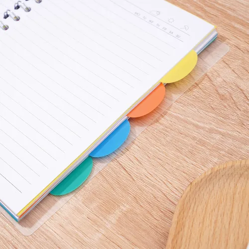 Vista 8 de Yoment Cuaderno de 5 materias con pestañas, cuaderno grande de 5 x 8 pulgadas con divisores, 240 páginas, cuadernos de plástico de tapa dura