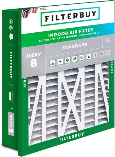 Vista 22 de Filterbuy Filtro de aire 10x17x2 MERV 8 Essential Dust & Allergy Defense (paquete de 1), filtros exteriores plisados electrostáticos para sistema