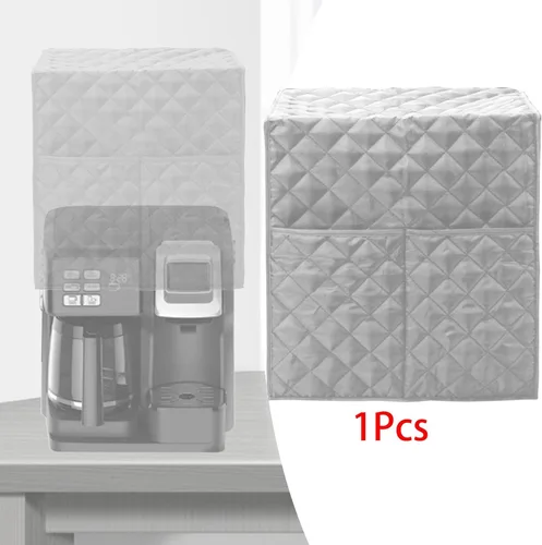 Vista 6 de Funda protectora para máquina de espresso, funda antipolvo lavable gris y electrodomésticos de cocina reutilizables, para una gran protección