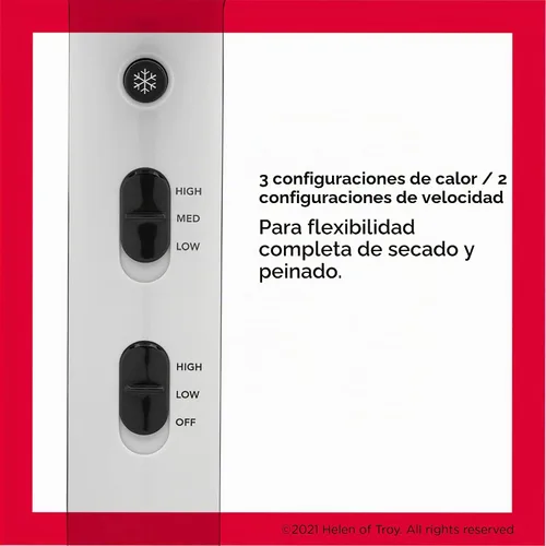 Vista 3 de Revlon Crystal C + secador de pelo compacto de cerámica Brillo duradero y menos encrespamiento