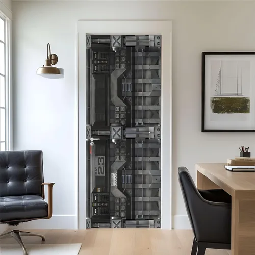 Vista 16 de artfanke Adhesivo de puerta 3D Despegable y pegable 76.95 cm x 200 cm - Envolturas de puerta autoadhesivas Murales Papel tapiz - Habitación