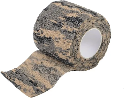 Vista 4 de AIRSSON 6 rollos de cinta de camuflaje de camuflaje de 1.96 x 177 pulgadas, vendaje elástico de camuflaje autoadhesivo para linternas, cámaras