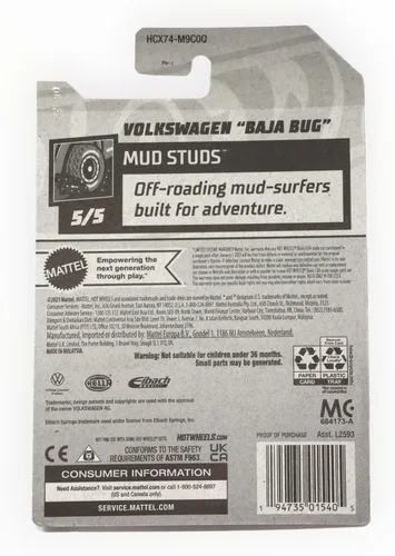 Vista 2 de Hot Wheels 2022 - VOLKSWAGENs Baja Bug - Verde Claro - Tacos MUD 5/5