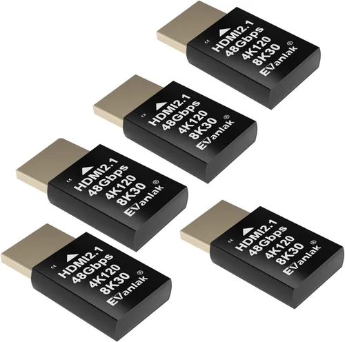 Vista 14 de EVanlak 4K 120Hz HDMI 2.1 Dummy Plug edid Headless - Emulador de pantalla virtual de alta resolución para PC, auriculares VR minería