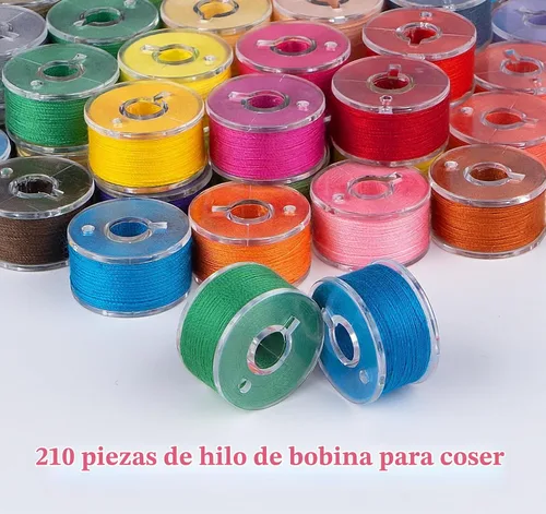 Vista 5 de Juego de 210 hilos de bobina preenrollados - 36 colores tamaño A
