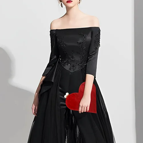 Vista 8 de Bolso de mano de acrílico en forma de corazón para mujer, bolso de hombro elegante para fiesta, boda