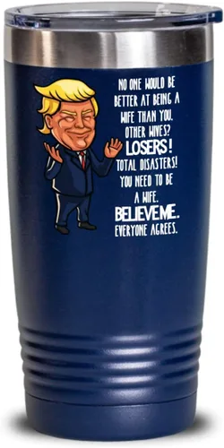 Vista 2 de Trump Future Wife Propuesta de vaso aislado regalos nadie sería mejor en ser una esposa que tú, divertido regalo de boda idea para esposa a ser