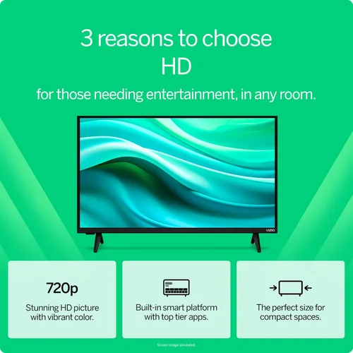 Vista 2 de VIZIO VHD32M - Smart TV LED de 32 pulgadas clase HD 720p (renovado)