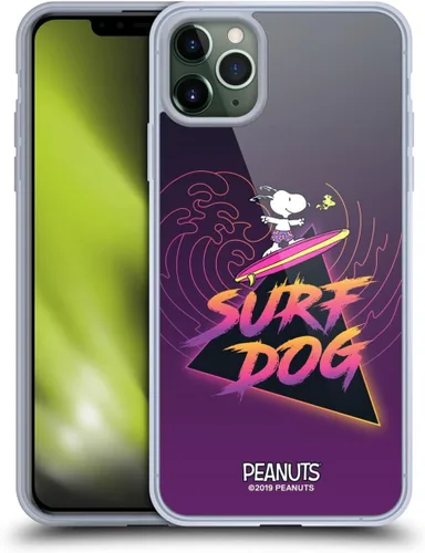 Vista 195 de Head Case Designs Funda de gel suave con licencia oficial de Peanuts Tropical Surf Snoopy Aloha Disco compatible con Apple iPhone 13 Mini Surf