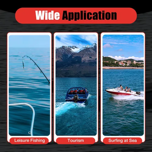 Vista 3 de Motor fuera de borda de 4 tiempos, motor de barco de pesca resistente de 6.5 HP, motor fuera de borda inflable, motor de barco de gasolina de 123 CC