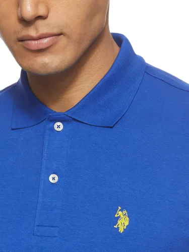 Vista 3 de U.S. Polo Assn. Camisa entretejida de color sólido para hombre
