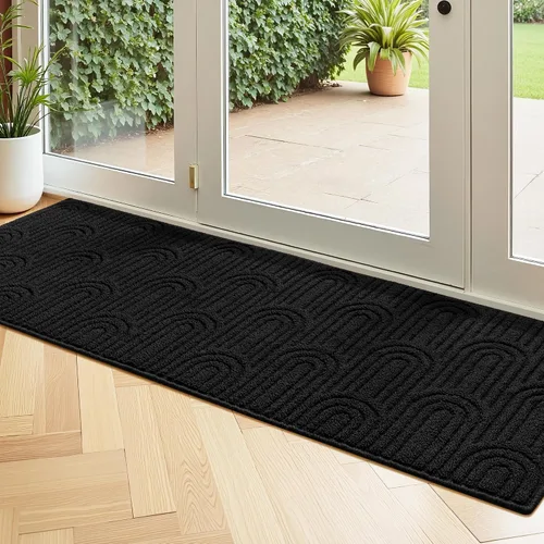 Vista 37 de GRANNY SAYS Tapete para puerta, de 32 x 20 pulgadas, tapete de bienvenida para exteriores, antideslizante, absorbe la suciedad para la entrada