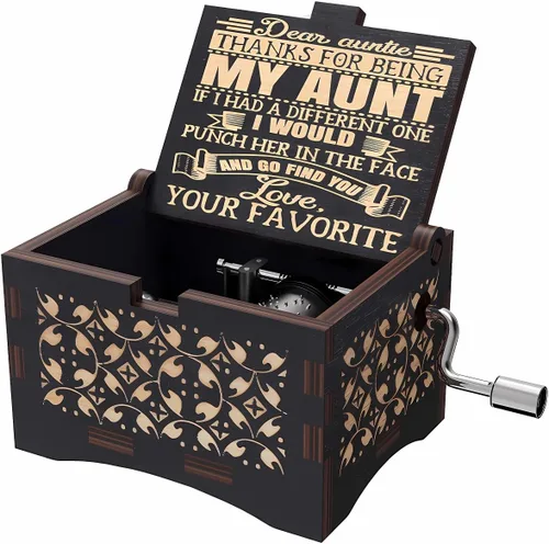 Vista 7 de Regalos para abuela/abuela Caja de música personalizada con grabado para Navidad/cumpleaños/Día de la madre B.color B