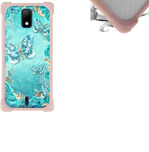 Vista 65 de jioeuinly Funda compatible con ZTE Blade X1 5G Phone Case PC Backplane + cubierta de silicona suave marco XSH