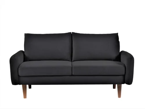Vista 2 de Container Furniture Direct Kent Sofá biplaza de terciopelo para salas de estar modernas y espacios compactos, cómodo sofá de 2 plazas, muebles