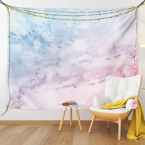 Vista 156 de Ambesonne Tapiz verde, fases lunares alrededor de un árbol de la vida, impresión de diseño bohemio de astrología nocturna, decoración de tela