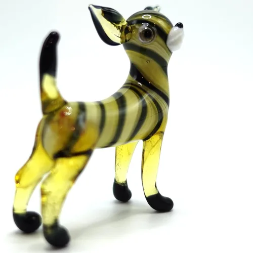 Vista 5 de Chihuahua - Figuras pequeñas en miniatura de vidrio soplado a mano, animales coleccionables, regalo para amantes de los perros, decoración del hogar